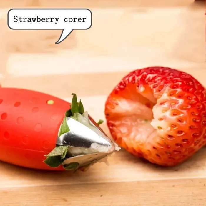 One piece  kitchen equipment strawberry stem remover tomato stem remover pineapple hole seed remover vegetable cutter  - Image 4