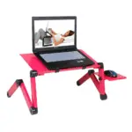 Portable Aluminum Ergonomic Laptop Desk Stand with Mouse Pad for TV Bed Sofa PC Notebook Table Desk Stand - Image 4