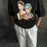 Oversized Acid Washed Women Top Vintage Cotton T-shirts - Image 3
