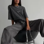 Oversized Acid Washed Women Top Vintage Cotton T-shirts - Image 11