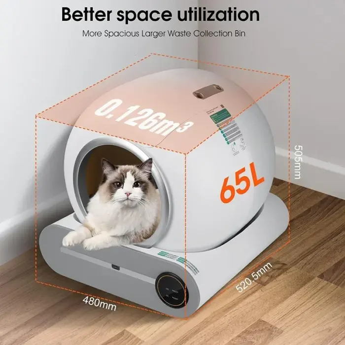 English version Tonepie Large Automatic Cat Litter Box Self Cleaning Smart Cat Toilet Pet Cat Litter Tray - Image 4