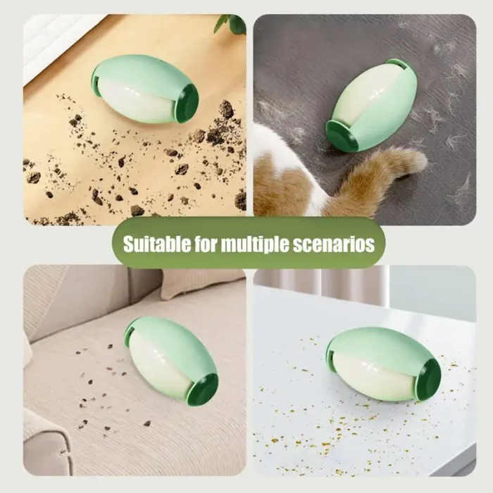 Tiny lint roller  pet hair form ball reusable roller brush  multiple surfaces suitable  both cats  dogs - Image 4