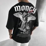 Money Angel Oversized Top Unisex O Neck Short Sleeve - Image 3