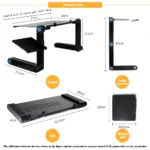 Portable Aluminum Ergonomic Laptop Desk Stand with Mouse Pad for TV Bed Sofa PC Notebook Table Desk Stand - Image 5
