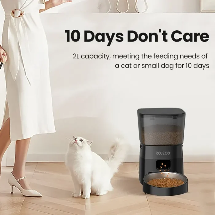 Automatic Pet Feeder UK Button Version Smart Control Dry Food Dispenser For Cats Dog
