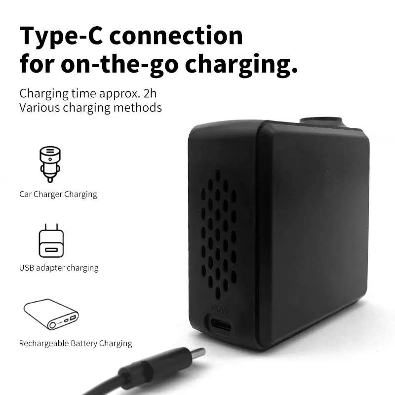 Portable Bike Pump RRSKIT Mini Electric Air Pump 150 PSI Tire Inflator Motorcycles Cars E-bikes and Bicycle with LCD Display - Image 3