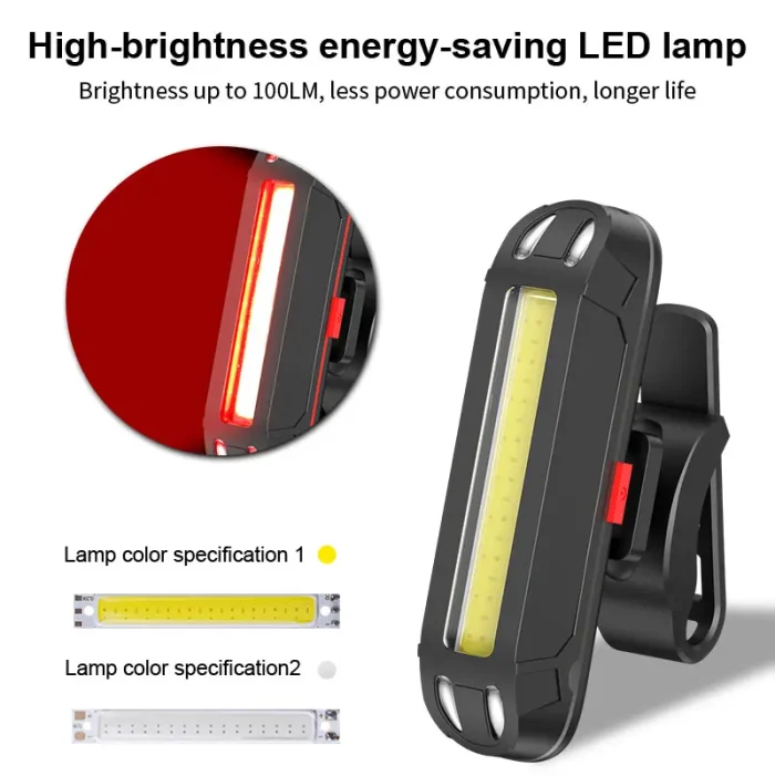 USB Rechargeable Pushbike LED Tail light - Image 2