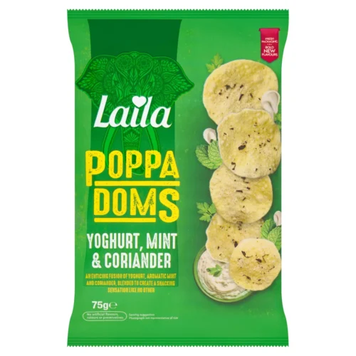Laila Poppadoms Yoghurt Mint And Coriander